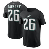 Saquon Barkley Philadelphia Eagles Player Name & Number T-Shirt - Black | Nike online