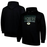 Green Bay Packers Big & Tall Pop Pullover Hoodie - Black sale