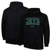 New York Jets Big & Tall Pop Pullover Hoodie - Black outlet