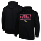 Arizona Cardinals Big & Tall Pop Pullover Hoodie - Black discount
