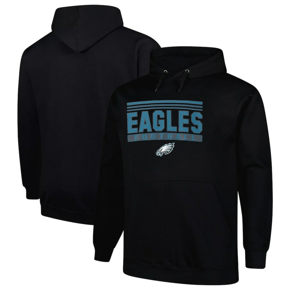 Philadelphia Eagles Big & Tall Pop Pullover Hoodie - Black on sale