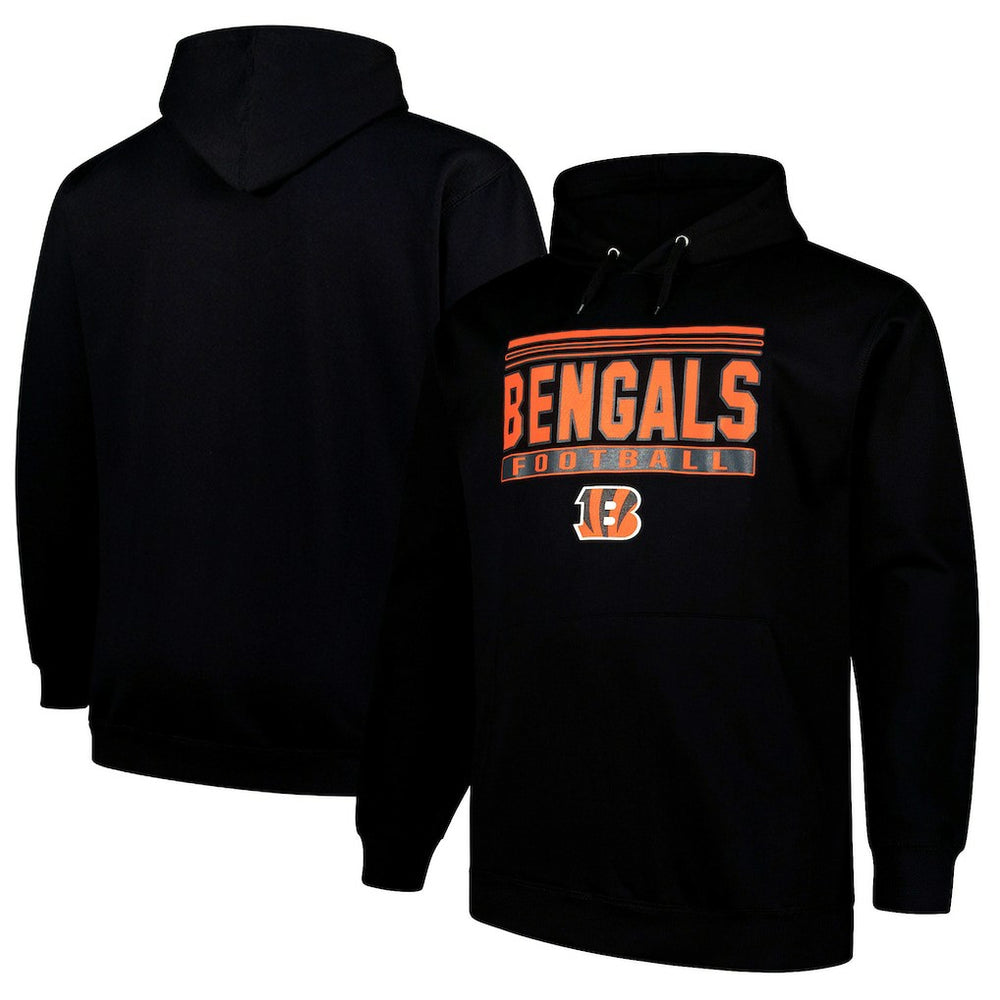 Cincinnati Bengals Big & Tall Pop Pullover Hoodie - Black sale