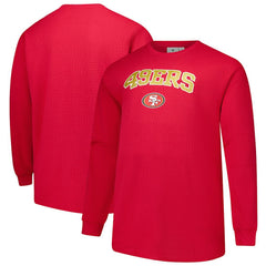 San Francisco 49ers Big & Tall Thermal Long Sleeve T-Shirt - Scarlet cheap