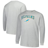 Miami Dolphins Big & Tall Thermal Long Sleeve T-Shirt - Heather Gray discount