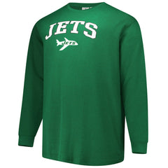 New York Jets Big & Tall Throwback Thermal Long Sleeve T-Shirt - Kelly Green discount