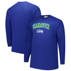 Seattle Seahawks Big & Tall Throwback Thermal Long Sleeve T-Shirt - Royal online