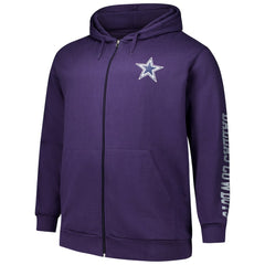 Dallas Cowboys Big & Tall Sleeve Hit Full-Zip Hoodie - Purple cheap