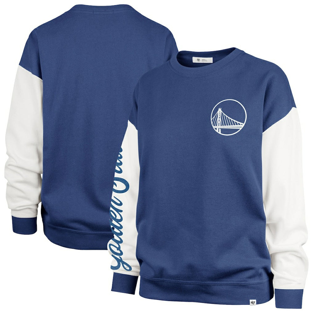 Golden State Warriors '47 Women's Plus Size Oversized Rise Andie Pullover Sweatshirt sale - Royal | 47 brand on sale