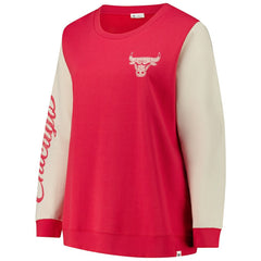 Chicago Bulls '47 Women's Plus Size Oversized Rise Andie Pullover Sweatshirt - Red | 47 brand for sale
