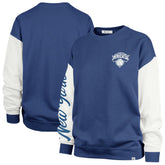 New York Knicks '47 Women's Plus Size Oversized Rise Andie Pullover Sweatshirt - Blue | 47 brand sale