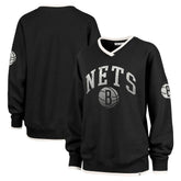 Brooklyn Nets '47 Women's Rise Wax Pack Daze '80s Oversize Pullover Sweatshirt - Black | 47 brand shop