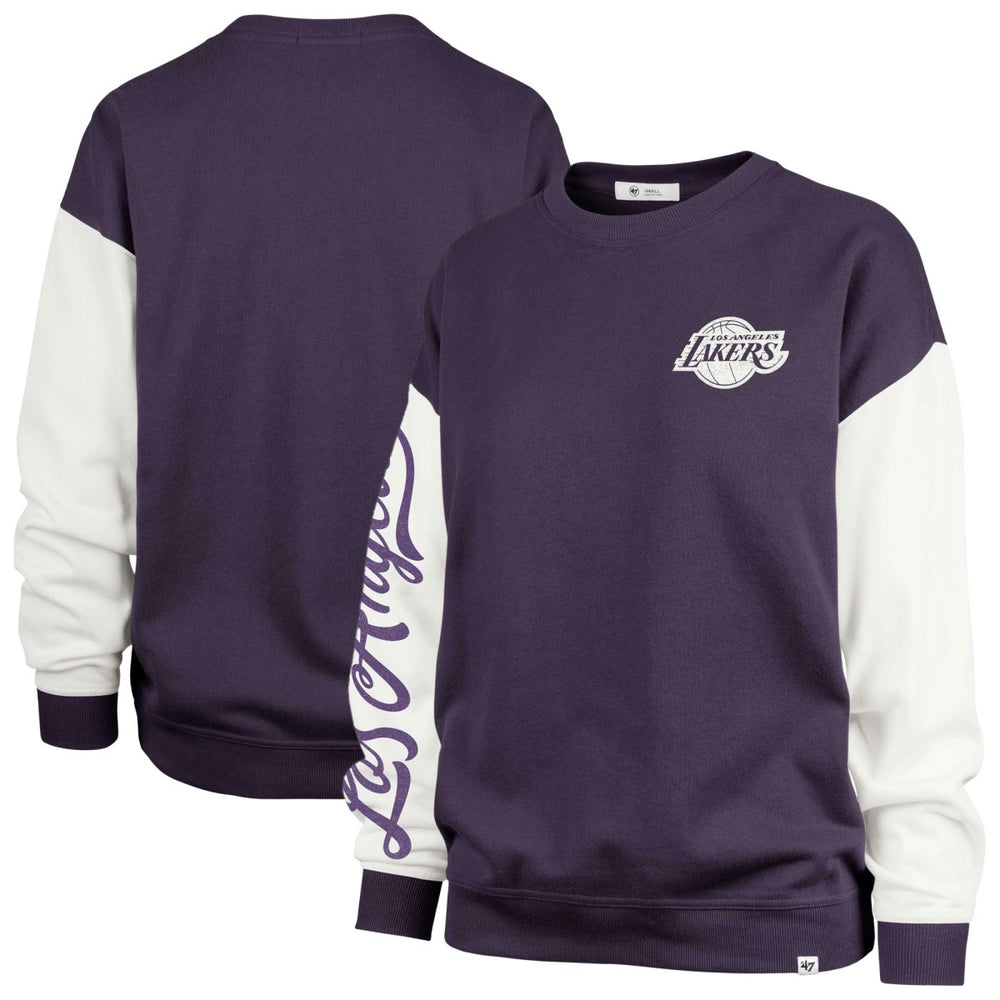 Los Angeles Lakers '47 Women's Rise Andie Pullover Sweatshirt - Oversized Pullover Sweatshirt Purple | 47 brand shop