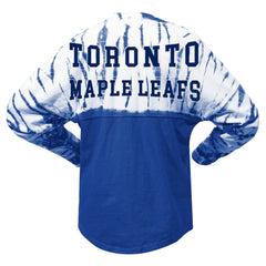 Toronto Maple Leafs Spirit Jersey Unisex Crystal Half Dye Long Sleeve T-Shirt Blue