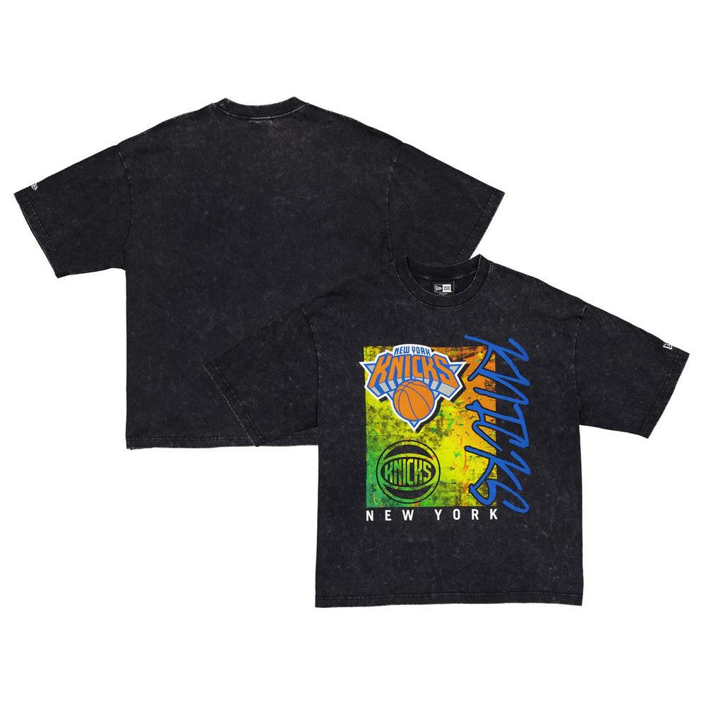 New York Knicks Sport Classics Enzyme Washed T-Shirt - Black | New Era for sale