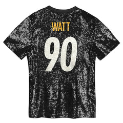 T.J. Watt Pittsburgh Steelers Women's Player Name & Number V-Neck Fashion Jersey - Black cheap