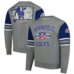 Indianapolis Colts All Over 4.0 Vintage Logo Pullover Sweatshirt - Heather Gray discount