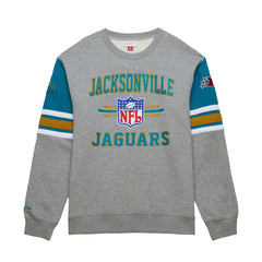 Jacksonville Jaguars All Over 4.0 Vintage Logo Pullover Sweatshirt - Heather Gray for sale