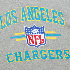 Los Angeles Chargers All Over 4.0 Vintage Logo Pullover Sweatshirt - Heather Gray sale