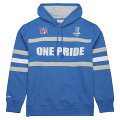 Detroit Lions Vintage Logo Head Coach Fleece Pullover Hoodie - Blue sale
