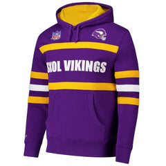 Minnesota Vikings Vintage Logo Head Coach Fleece Pullover Hoodie - Purple online