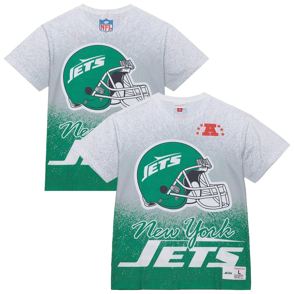 New York Jets Team Burst Vintage Logo T-Shirt - White on sale