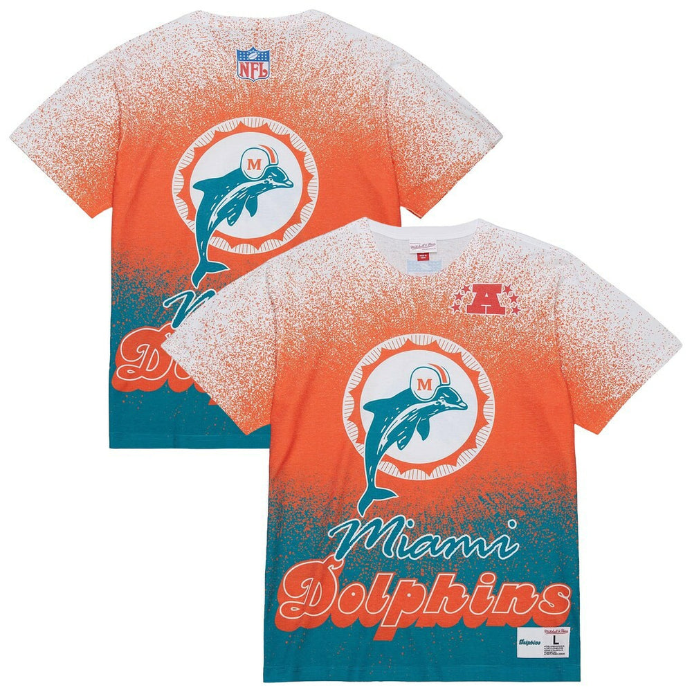 Miami Dolphins Team Burst Vintage Logo T-Shirt - White outlet