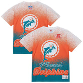 Miami Dolphins Team Burst Vintage Logo T-Shirt - White outlet