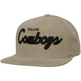 Dallas Cowboys Cord Snapback Hat - Tan for sale