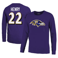 Derrick Henry Baltimore Ravens Majestic Threads Name & Number Long Sleeve T-Shirt - Purple online
