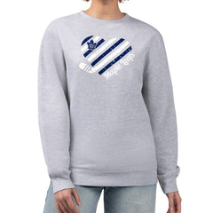 Toronto Maple Leafs G-III 4Her by Carl Banks Women's Heart Graphic Pullover Sweatshirt Heather Gray