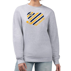 Nashville Predators G-III 4Her by Carl Banks Women's Heart Graphic Pullover Sweatshirt Heather Gray