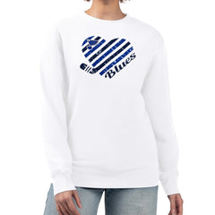 St. Louis Blues G-III 4Her by Carl Banks Women's Heart Graphic Pullover Sweatshirt White