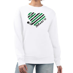 Dallas Stars G-III 4Her by Carl Banks Women's Heart Graphic Pullover Sweatshirt White