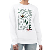 Minnesota Wild G-III 4Her by Carl Banks Women's Lots Of Love Team Logo Graphic Pullover Sweatshirt White