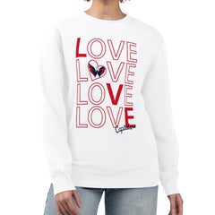 Washington Capitals G-III 4Her by Carl Banks Women's Lots Of Love Team Logo Graphic Pullover Sweatshirt White