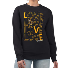 Boston Bruins G-III 4Her by Carl Banks Women's Lots Of Love Team Logo Graphic Pullover Sweatshirt Black