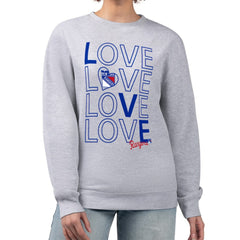 New York Rangers G-III 4Her by Carl Banks Women's Lots Of Love Team Logo Graphic Pullover Sweatshirt Heather Gray