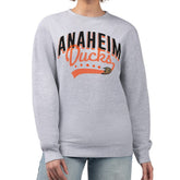 Anaheim Ducks G-III 4Her by Carl Banks Women's Filigree Team Graphic Fleece Pullover Sweatshirt Heather Gray