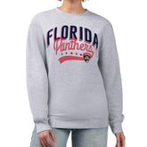 Florida Panthers G-III 4Her by Carl Banks Women's Filigree Team Graphic Fleece Pullover Sweatshirt Heather Gray