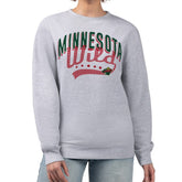 Minnesota Wild G-III 4Her by Carl Banks Women's Filigree Team Graphic Fleece Pullover Sweatshirt Heather Gray