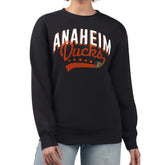 Anaheim Ducks G-III 4Her by Carl Banks Women's Filigree Team Graphic Fleece Pullover Sweatshirt Black