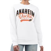 Anaheim Ducks G-III 4Her by Carl Banks Women's Filigree Team Graphic Fleece Pullover Sweatshirt White