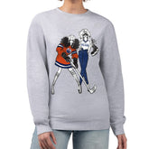 Edmonton Oilers G-III 4Her by Carl Banks Women's Hockey Girls Team Graphic Fleece Pullover Sweatshirt Heather Gray