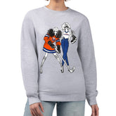 New York Islanders G-III 4Her by Carl Banks Women's Hockey Girls Team Graphic Fleece Pullover Sweatshirt Heather Gray