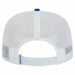 Golden State Warriors Dip-Dye 9FIFTY A-Frame Trucker Snapback Hat sale - White/Royal | New Era for sale