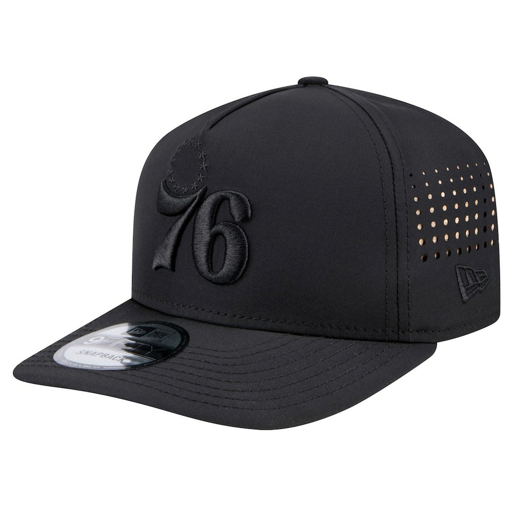 Philadelphia 76ers Vented 9FIFTY A-Frame Snapback Hat - Black | New Era shop