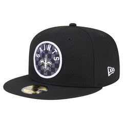 New Orleans Saints New Era Checkered 59FIFTY Fitted Hat - Black cheap