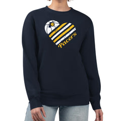 Indiana Pacers G-III 4Her by Carl Banks Women's Heart Graphic Fleece Pullover Sweatshirt - Navy on sale