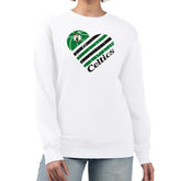 Boston Celtics G-III 4Her by Carl Banks Women's Heart Graphic Fleece Pullover Sweatshirt - White cheap