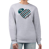 Philadelphia Eagles G-III 4Her by Carl Banks Women's Heart Graphic Fleece Pullover Sweatshirt - Heather Gray discount